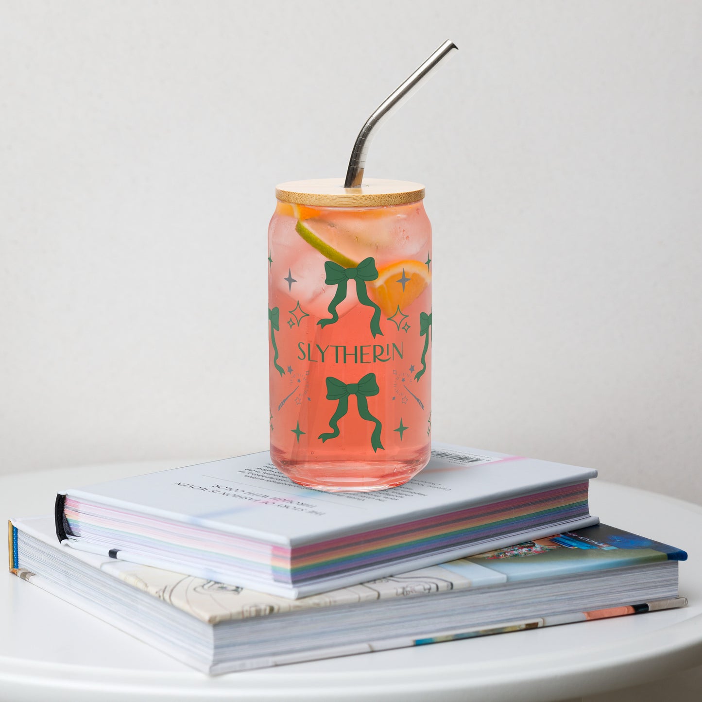 Slytherin Harry Potter Can-Shaped Glass Bow Collection